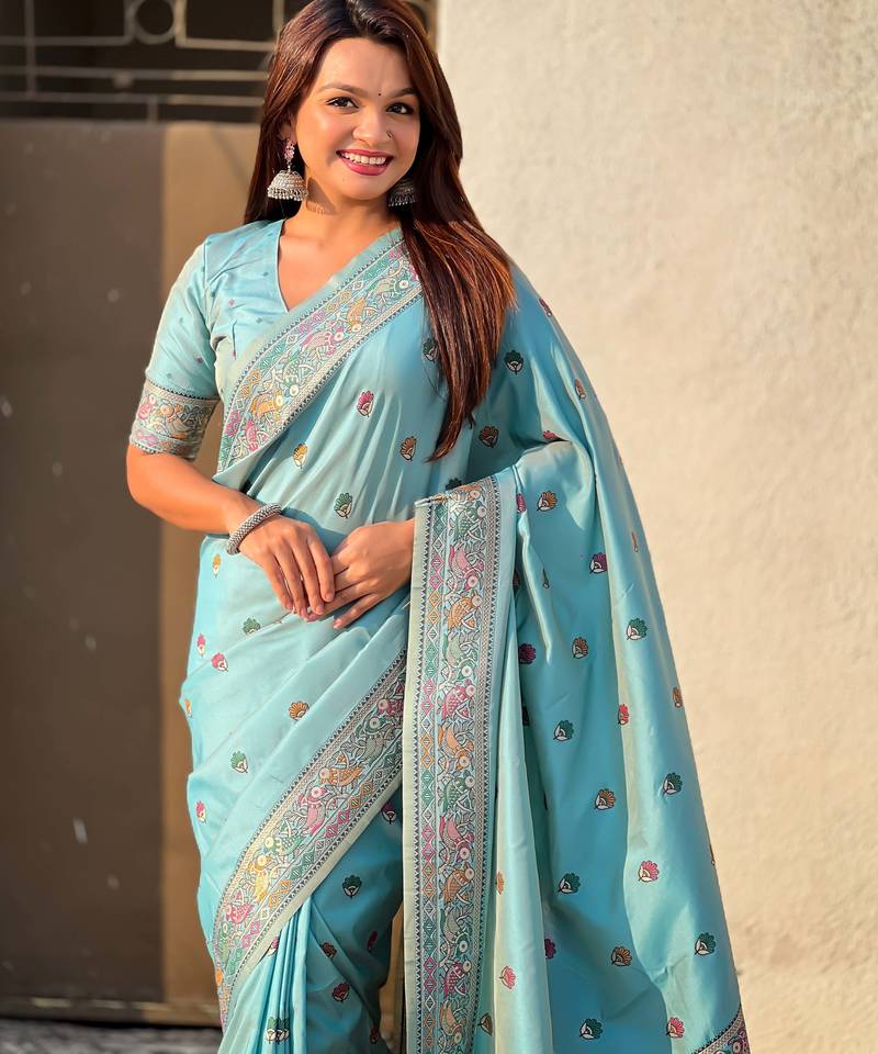 Baluchari silk zari woven saree
