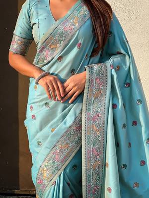 Baluchari silk zari woven saree 3