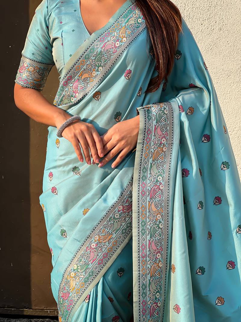 Baluchari silk zari woven saree