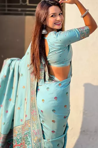 Baluchari silk zari woven saree