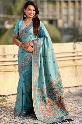Baluchari silk zari woven saree