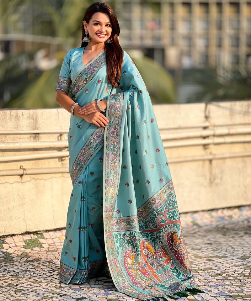 Baluchari silk zari woven saree