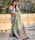 Baluchari silk zari woven saree