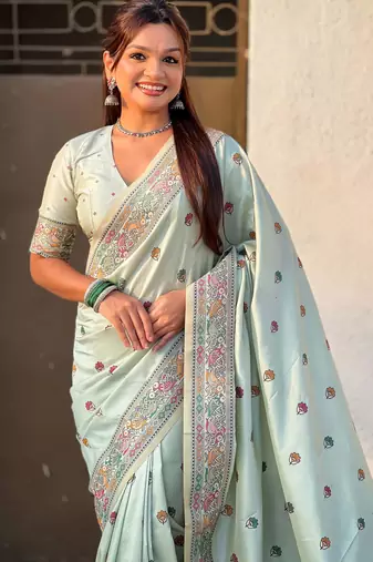 Baluchari silk zari woven saree