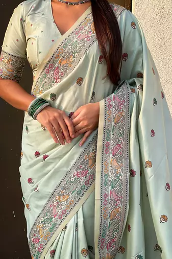 Baluchari silk zari woven saree