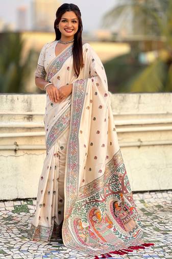 Baluchari silk zari woven saree