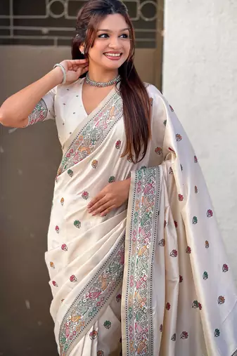 Baluchari silk zari woven saree