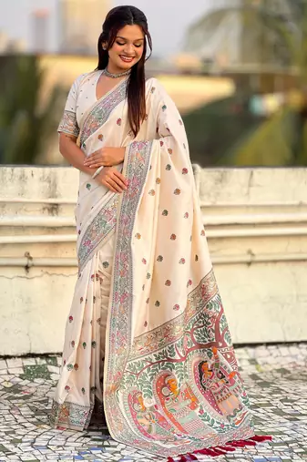 Baluchari silk zari woven saree