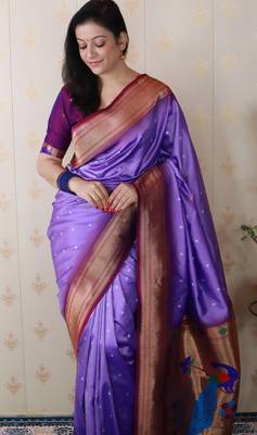 bandhani paithani silk blend zari woven saree 2
