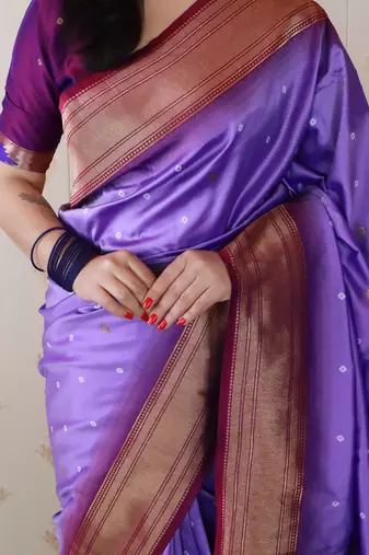 bandhani paithani silk blend zari woven saree