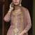 Light brown simmer silk embroidered designer sharara suit