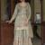 Light mahendi simmer silk embroidered designer sharara suit