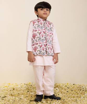 Multicolor printed silk jacket set 1