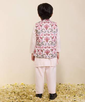 Multicolor printed silk jacket set 4