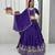 Royal Purple Chinon Embroidered Lehenga Choli Set with Thread Work,Fully Stitched Outfit