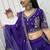 Royal Purple Chinon Embroidered Lehenga Choli Set with Thread Work,Fully Stitched Outfit