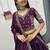 Plum Purple Chinon Embroidered Lehenga Choli Set with Thread Work, Fully Stitched Outfit