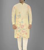 Arruga cotton linen floral printed kurta pyjama