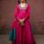 Pink embroidered chanderi anarkali set