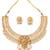 Temple jewellery lakshmi choker with matching earrings