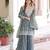 Grey Silk Sequin Sharara Set 