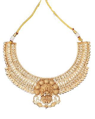 Temple jewellery lakshmi choker with matching earrings 5