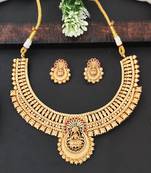 Temple jewellery lakshmi pendant choker for bridal wear