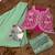 Pink and green wedding silk indowestern top, palazzo & cape suits- Full Stitched Free Size