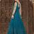 Blue Net Heavy Embroidered Designer Semi Stiched Suit