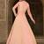 Peach Silk Heavy Embroidered Designer Semi Stiched Suits