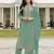 Sky blue cotton semi stitched suit with embroidery viscose multi thread work