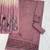 Mauve cambric cotton semi stitched suit with embroidery & sequence work