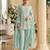 Sky blue georgette semi stitched suit with embroidered beads & sequence work