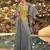 Grey chinon readymade shrug suit with heavy embroidery work - full stitched free size