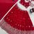 Red Faux Georgette Sequins Thread Work Lehenga Choli Set with Dupatta,Fully Stitched Lehenga,Unstitched Blouse