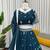 Blue Faux Georgette Sequins Thread Work Lehenga Choli Set with Dupatta,Fully Stitched Lehenga,Unstitched Blouse