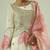 Ivory embroidered georgette kurta set