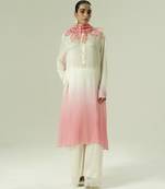 Multicolor embroidered georgette kurta set