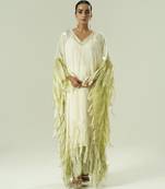 Ivory plain organza kurta set