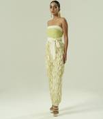 Ivory plain organza co ord set