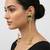 Traditional gold-plated kashmiri jhumka earrings with long chains & green stone