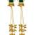 Traditional gold-plated kashmiri jhumka earrings with long chains & green stone