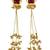 Traditional gold-plated kashmiri jhumka earrings with long chains & ruby stone