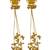 Traditional gold-plated kashmiri jhumka earrings with long chains & yellow stone