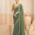 fendi saree with embroidery blouse  premium wear