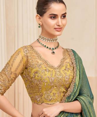 fendi saree with embroidery blouse  premium wear 2