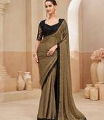 fendi jacquard saree with fancy embroidery blouse
