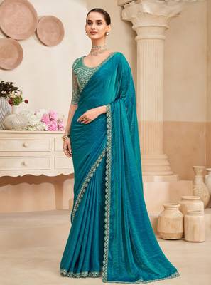 fendi saree with embroidered blouse  elegant party wear 1