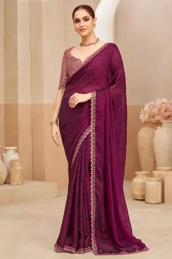 fendi jacquard saree with embroidered blouse