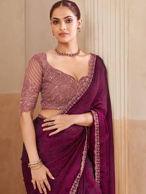 fendi jacquard saree with embroidered blouse 2